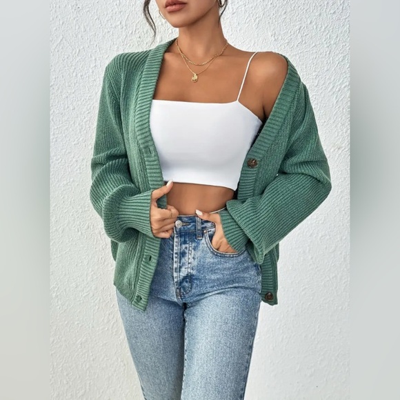 Chunky Knit Button-Down Cardigan - Picture 3 of 14